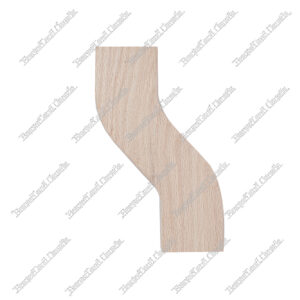 F102-HS2#3LS S Shape 3'' Left Red Oak