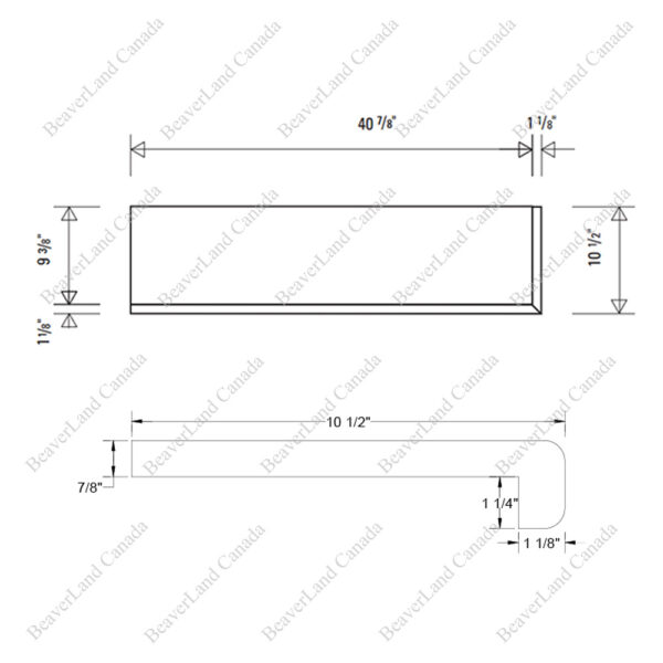 Special Order 42”*10 1/2”*7/8” Square Edge with the 1 1/4'' Return Open Right Red Oak