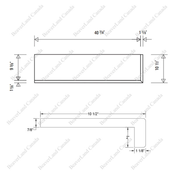 Special Order 42”*10 1/2”*7/8” Square Edge with the 2'' Return Open Right Red Oak