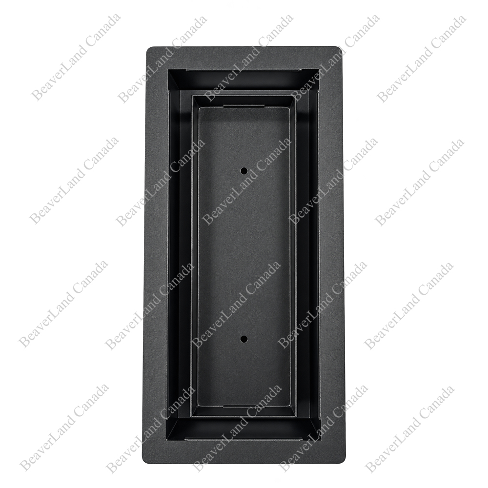 FM601-FFVB0410 Top Cap Flush Mount Fit 4''*10'' Metal Black