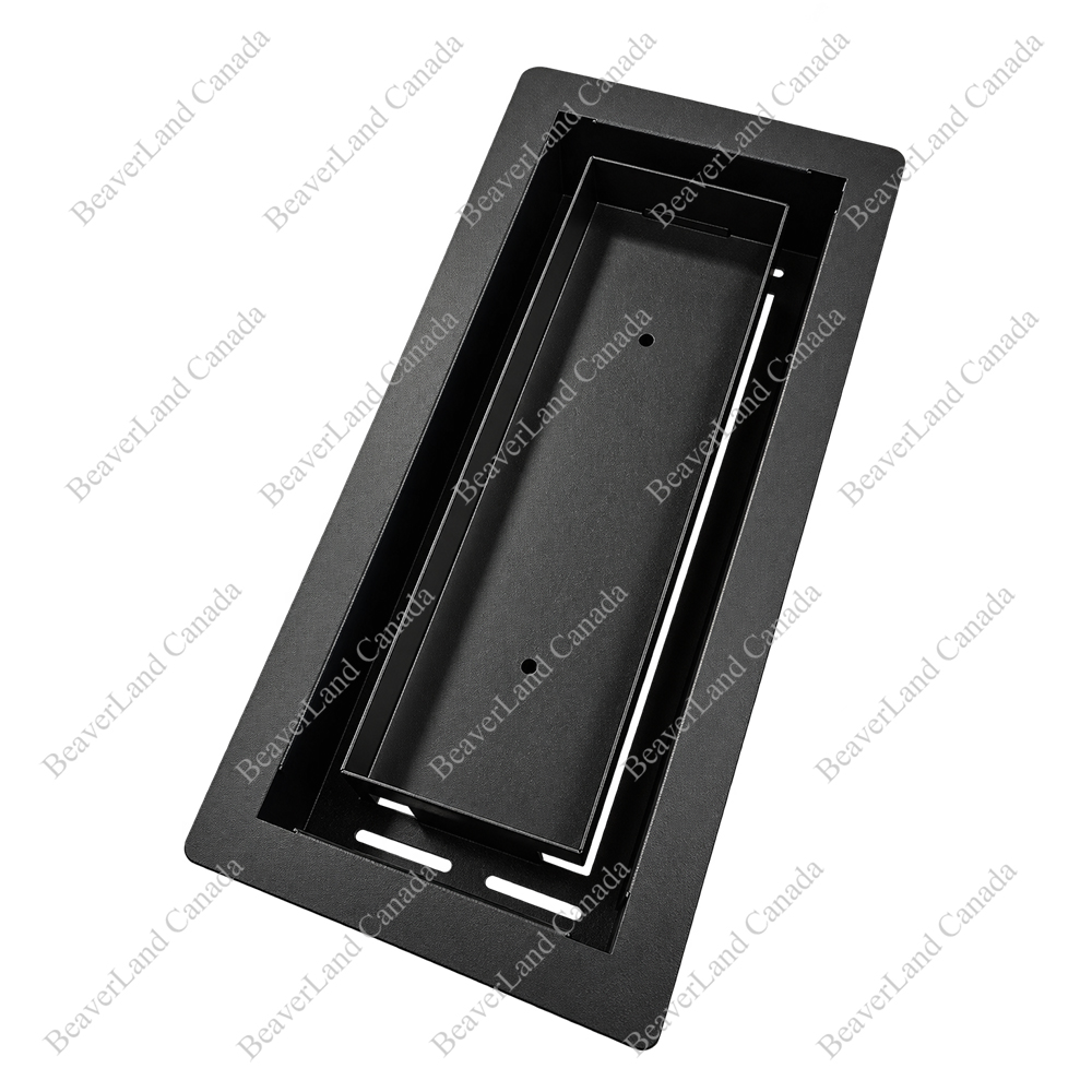 FM601-FFVB0410 Top Cap Flush Mount Fit 4''*10'' Metal Black - Image 2