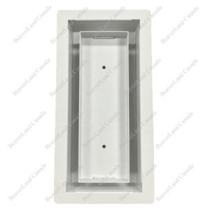 FM601-FFVW0410 Top Cap Flush Mount Fit 4''*10'' Metal White