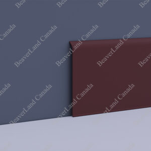 BB504-PVC Flat Baseboard S127-E Brown 5” (Width) * 1/4” (Thick), Light Brown (Sell by Feet)