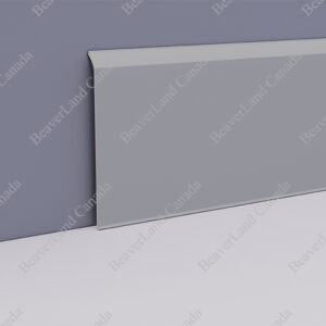 BB504- PVC Flat Baseboard S127-E Grey 5” (Width) * 1/4” (Thick), Light Grey (Sell by Feet)