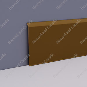 BB504-PVC Flat Baseboard S152-H Brown 6” (Width) * 1/4” (Thick), Light Brown (Sell by Feet)